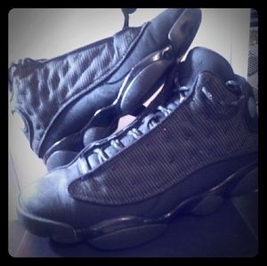 Black Cat Jordans Size 10